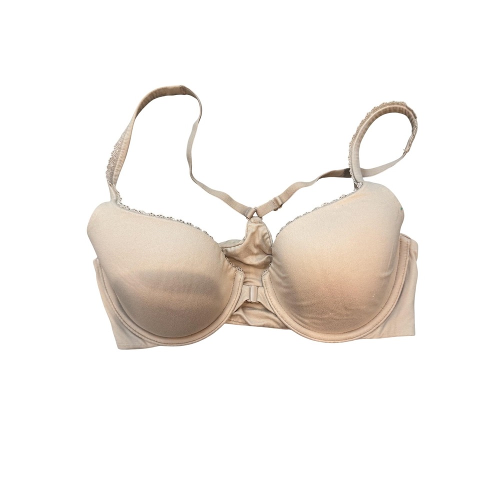 Victoria's Secret Bra Womens 32D Beige Body By Victoria T Shirt Racerback Padded